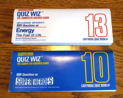 2 Coleco Quiz Wiz 1001 Questions Booklets # 10 Super Heroes and 