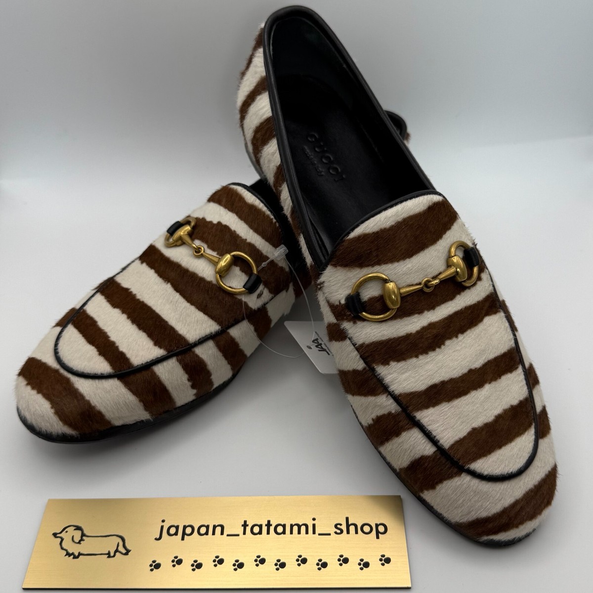 Gucci Horsebit Loafers Women Calf Hair Leather Zebra Print Luxury