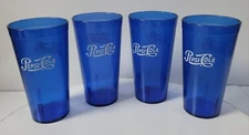 Vintage Pepsi-Cola Restaurant Cups ~ Blue ~ Carlisle #5220 ~ Lot of 4
