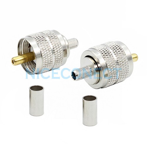 Conector de enchufe de crimpado macho UHF PL-259 10 un. para cable RG58 RG142 RG400 LMR195 RF - Imagen 5 de 5
