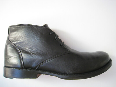 WALK-OVER LEO.E.KEITH SINCE 1758 BLACK LEATHER ANKLE BOOT 