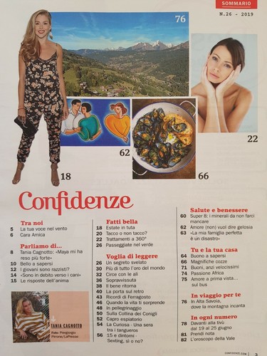 ITALIAN MAGAZINE CONFIDENZE N 26 6/19 TANIA CAGNOTTO KATIE STEVENS BREITAG - Photo 2 sur 3