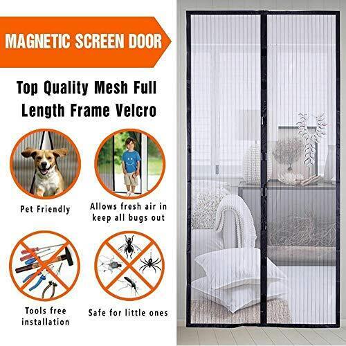 Magnetic Magic Screen Door Mesh Hands-Free Net Mosquito Fly Insect Curtain Close - Picture 1 of 7