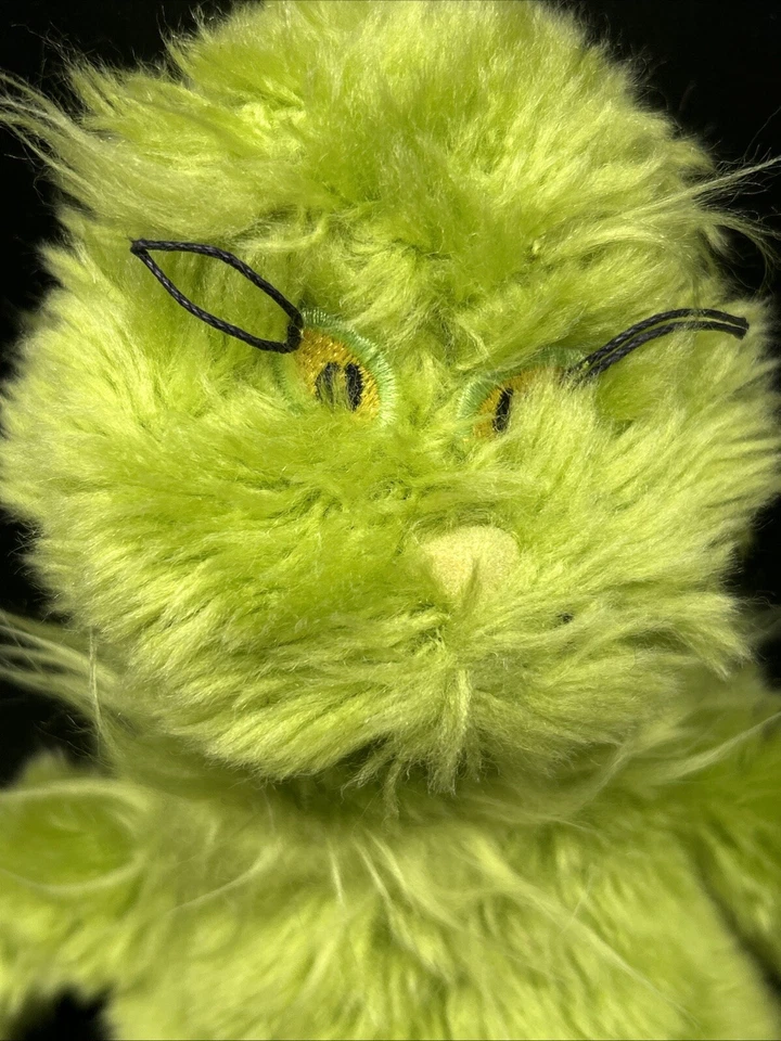 "Grinch Beanie 2002 vintage peluche juguetes Manhattan peludo Y2K 12"" de colección Navidad" Foto 2 de 4