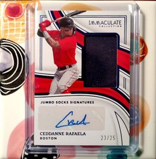 Ceddanne Rafaela 2023 Panini Immaculate Collection Jumbo Socks Signature /25