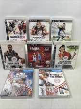 Ps3 Sports Lot Madden 10 12 15 Nba Live 09 2k13 Mlb The Show 11 12 Tiger Woods