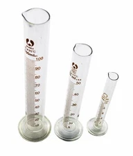 Scientific Glass Graduated  Measuring cylinder 10ml 25ml 50ml100ml 250ml 1000ml 