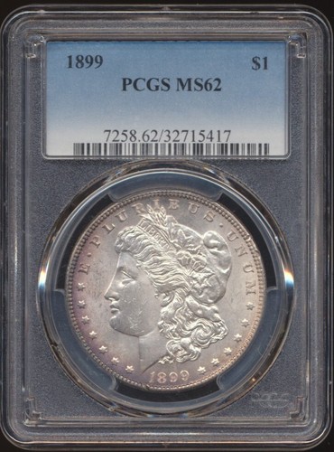 1899 Morgan Silber Dollar PCGS MS 62