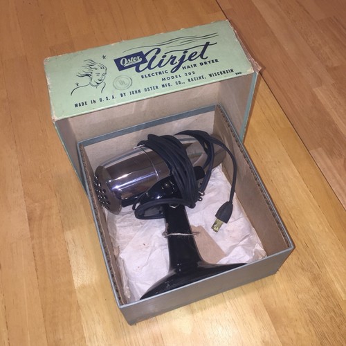 Vintage Oster Airjet Electric Hair Dryer Model 202 In Original Box eBay