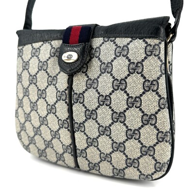 Vintage GUCCI Shoulder Bag Sherry line Navy auth | eBay