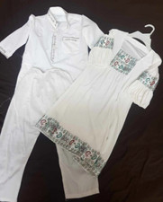 An Afghan Boy's Set For a 6-Year-Old a Girls' Heritage Dress For a 4-Year-Old