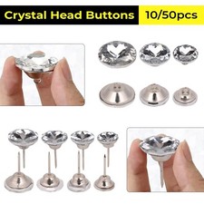 Upholstery Crystal Diamond Diamante Glass buttons Headboard Sofa Chair 18-30mm