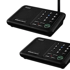 Wireless Intercom System 2-Pack - 5280 Feet Range, 10 Channel for Home or Office