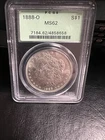 1888-O Morgan Silver Dollar PCGS MS62 OGH