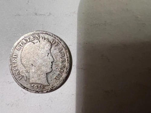 1911-D Barber Dime .999 Silver GOOD Condition