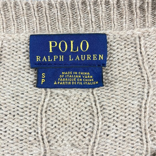 Ralph Lauren Polo Small Brown Knit Cashmere Wool Poncho Shawl Boho Top - Picture 2 of 7
