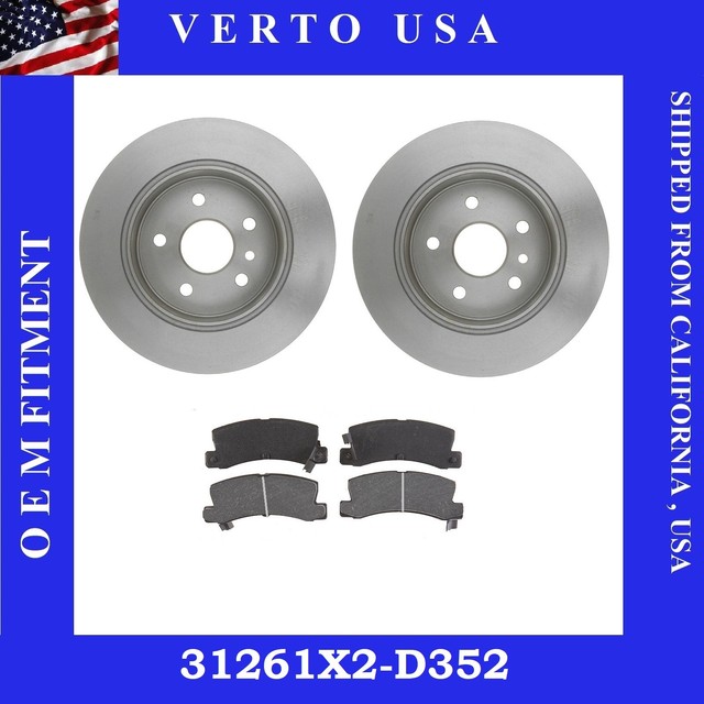 Set of 2 Rear Brake Rotors & Pads For Lexus RX300 AWD 199920002001