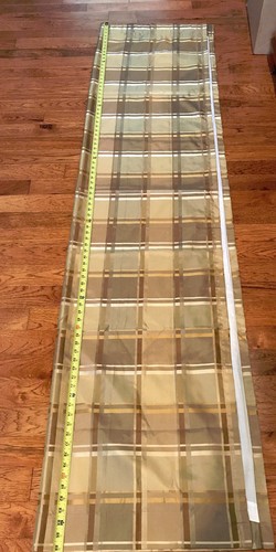 CROSCILL 86 X 41 PANELS TAN GOLD LINED VGC CURTAINS - Picture 4 of 10