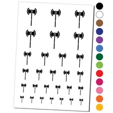 Medieval Battle Axe Temporary Tattoo Water Resistant Set