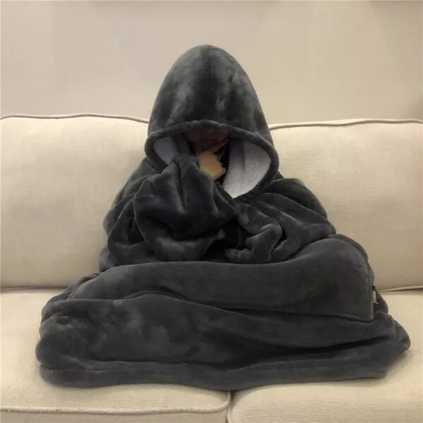 Hoodie Blanket Oversized Ultra Plush Sherpa Warm Cosy Sweatshirt