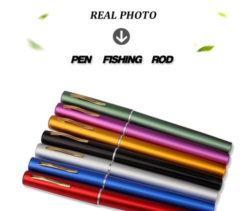 Portable Telescopic Fishing Pole Pen Shape Folded Fishing Rod With Reel Wheel - Picture 14 of 31