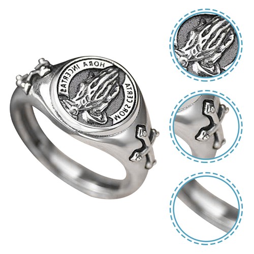 Praying Hands Ring Fashion Finger Ring Chic Ring Retro Ring Men Ring Jewelry