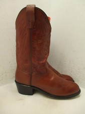 Old West Brown Leather Cowboy Boots Youth Size 6.5 Style CCY1117G