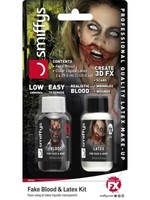 Smiffys Halloween Twin-Pack FlüSsiglatex-Fake-Skin & Fake-Blood 1Oz