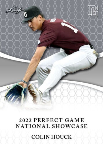 COLIN HOUCK 2022 LEAF PERFECT GAME "1ST EVER PRINTED" ROOKIE CARD - Picture 1 of 1
