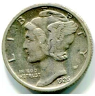 1926 SILVER MERCURY DIME !! Great Condition !!