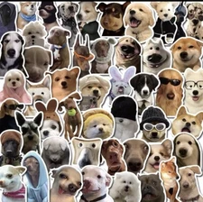 50 Pcs Dog Meme Sticker Pack Quality Matte Finish Vinyl Dog And Puppy Stickers