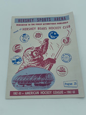 1962 Hershey Bears v Buffalo Bisons AHL Hockey Program Wayne Rivers Hat Trick