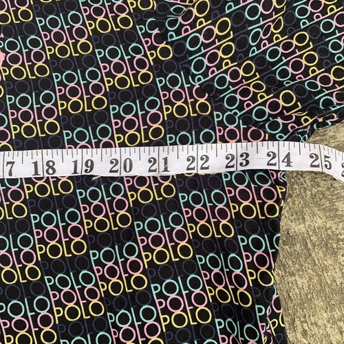 Polo Ralph Lauren 100% Viscose All Over Polo Pattern Button Up Shirt, Large - Picture 6 of 10