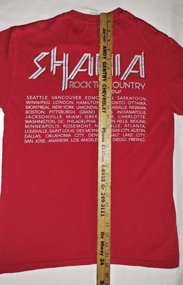 2015 SHANIA TWAIN ROCK THIS COUNTRY SMALL TOUR T SHIRT DOUBLE