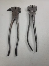 LOT 2× FENCE FENCING MULTI-TOOL PLIERS FARM TOOLS 9"&11" W/ FADED MARKINGS