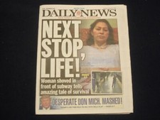 2020 NOVEMBER 21 NEW YORK DAILY NEWS NEWSPAPER - WOMAN SHOVED IN SUBWAY SURVIVES