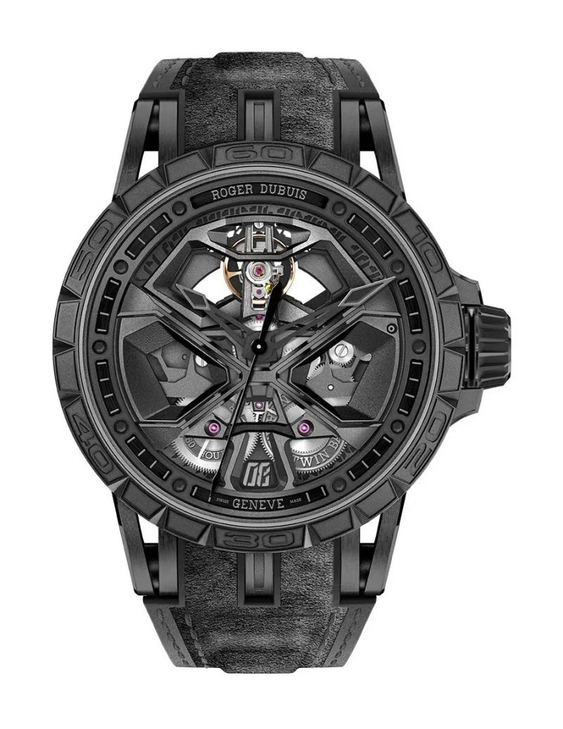 【gabugabu☆】 Excalibur Spider Huracán Black DLC Titanium Watch RDDBEX0829