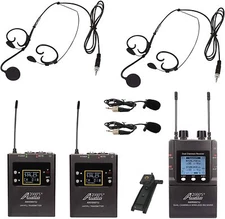 Audio2000'S AWM6601U 2CH Wireless System w/2Bodypk Trans & 1 Bodypack Receiver-N