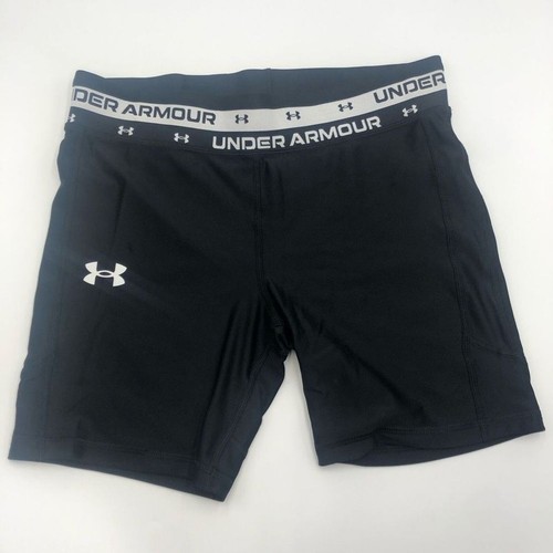 Brand New Under Armour Black Biker Shorts For Girls Size XL Pull On - Picture 2 of 7