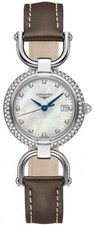 Longines Equestrian Collection White Pearl Dial Stainless Steel Women's Watch
