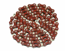 RED/CP YBN Bicycle Single Speed Chain 1/2" x 1/8 x 112 Links Lowrider Cruiser 