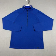 Patagonia Capilene 3 Midweight base Layer Mens XL Blue Zip-Neck Polartec GUC