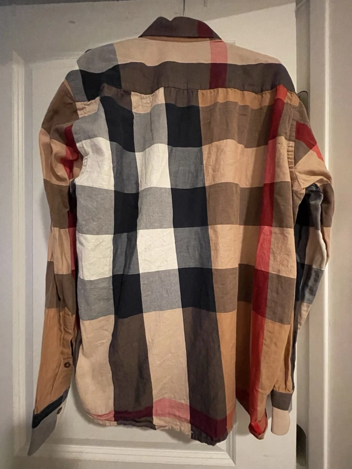 Burberry London England Men XXL Slim Fit Collared Button Down Shirt Long Sleeve - Image 4 of 4