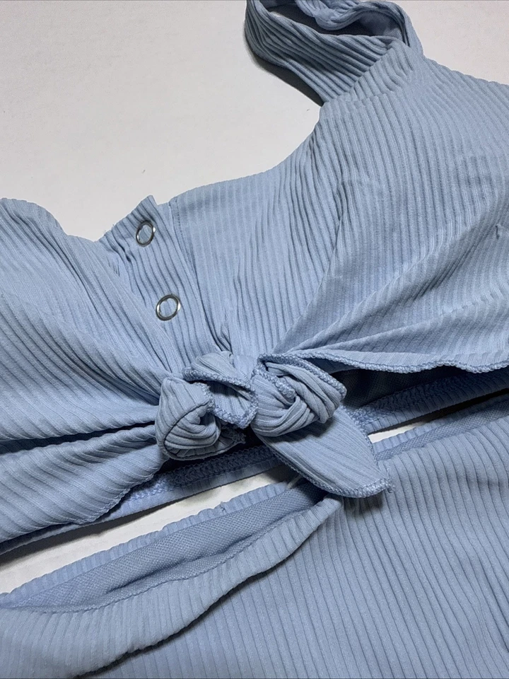 Body Glove Para Mujer Batidos Sólido Acanalado Tirantes Bikini Traje de Baño 2 Piezas XL * Foto 4 de 4