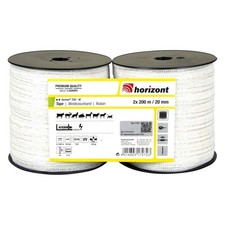 Hotline Weidezaunband Farmer&reg; T20-W im Doppelpack - 2 x 200m - wei&szlig;