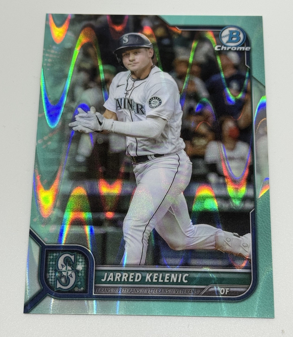 2022 Bowman Chrome Aqua RayWave Refractor /199 Jarred Kelenic #37