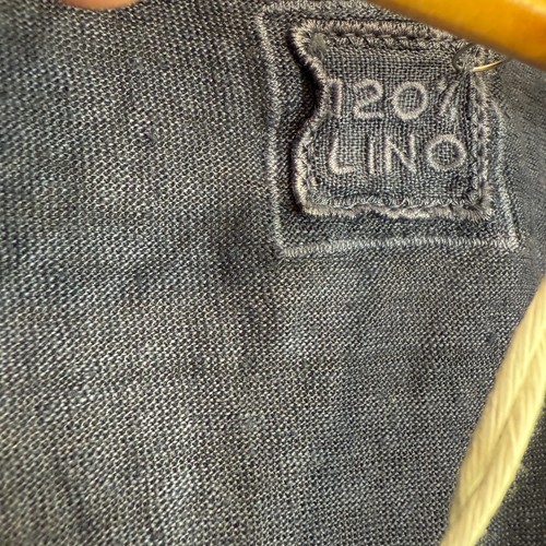 120% Lino Tunic Dress Womens Small 100% Flax Linen Button Up Navy Italian $325 - Picture 6 of 16
