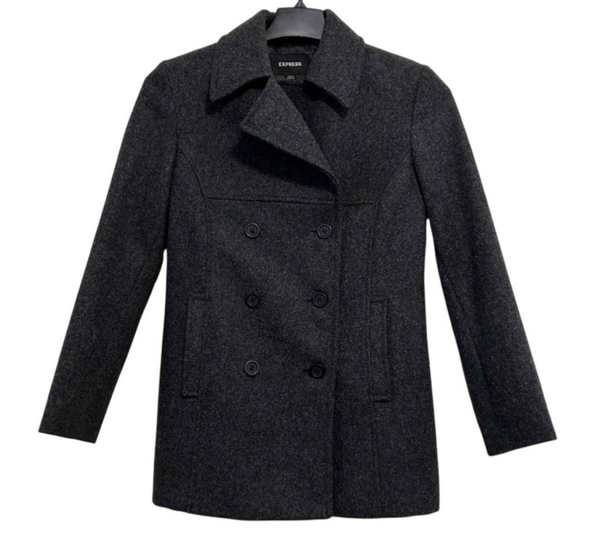 Express  100% wool coat Express 3 Button Collard … - image 1