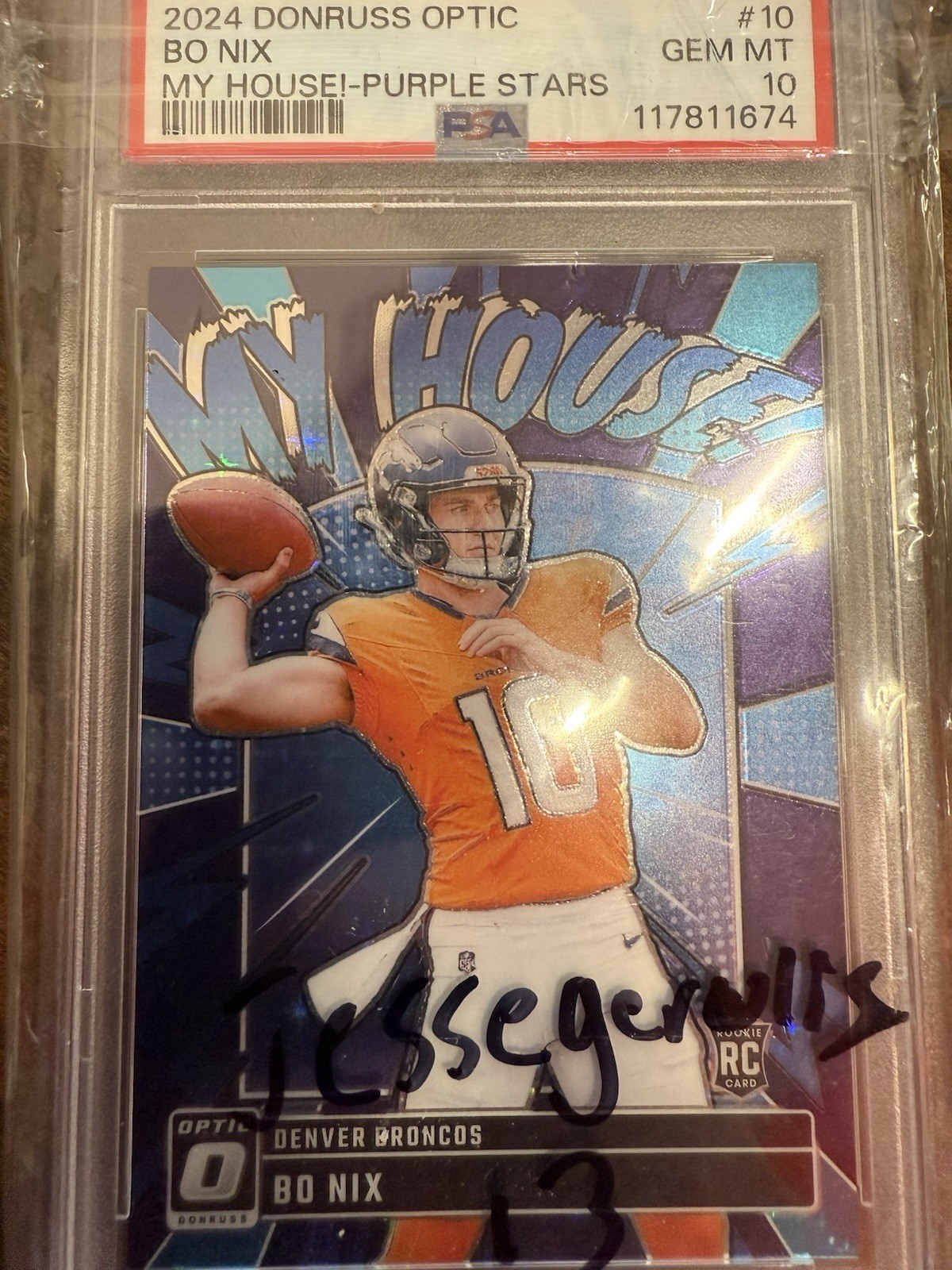 2024 Panini Donruss Optic - My House! Bo Nix #10 Purple Stars Prizm /25 (RC)