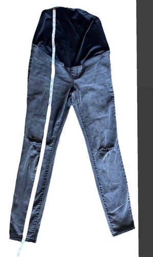Pantalones de mezclilla ajustados Madewell Maternity talla 26 sobre el vientre negros lavados calce cómodo elásticos - Imagen 17 de 22